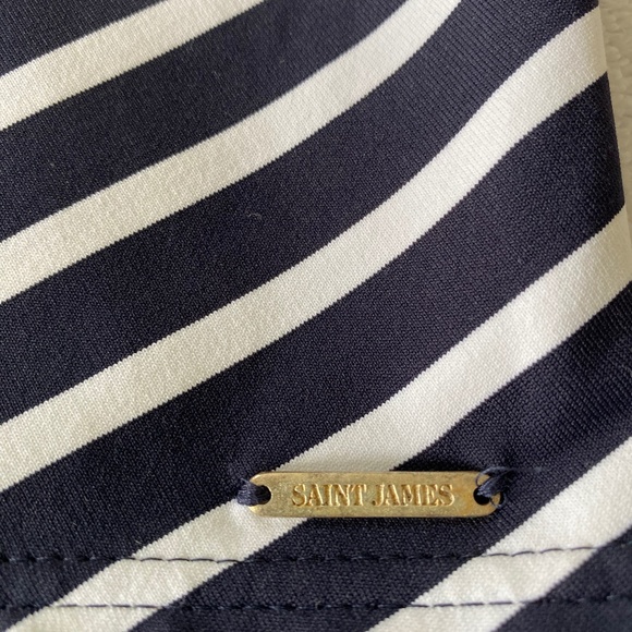 SAINT JAMES France ~ 8-US 40-FR ~ Navy Blue and White Striped Skirt - Picture 2 of 5